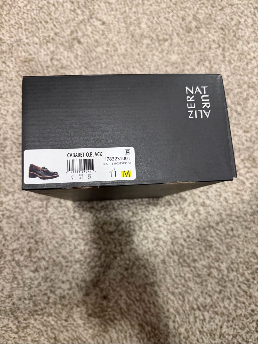 Naturalizer Black Leather Platform Loafers with Gold Bit - Picture 8 of 10